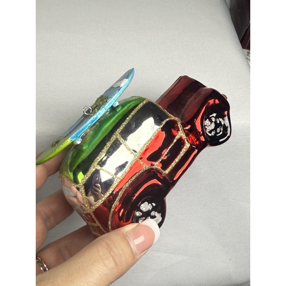 Mercury Glass? Station Wagon Automobile Car Christmas Ornament Surfboard Holiday - Picture 11 of 12